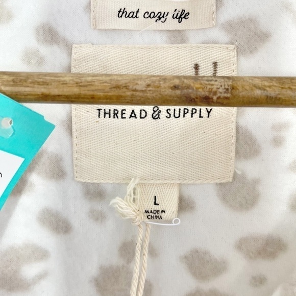 Thread & Supply X Stitch Fix Calista Leopard Half-Zip Fleece Jacket NWT - Picture 10 of 13